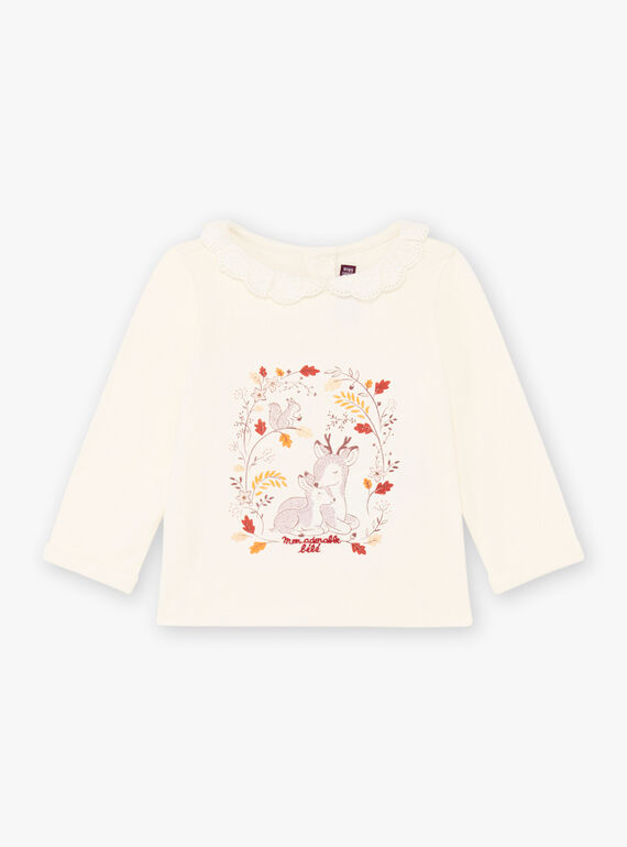 Baby girl lace collar t-shirt BAILIA / 21H1BFJ1BRA001