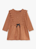 Mottled brown dress in fancy knit GAROMANE / 23H1BFR1ROBI816
