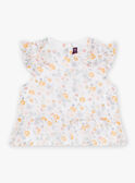 Baby girl floral print and ruffle blouse CYAMELIE / 22E1BF11CHE001