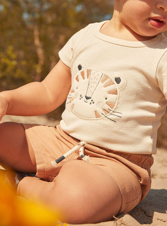 Brown pecan twill shorts FATRISTAN / 23E1BGP1SHOI821