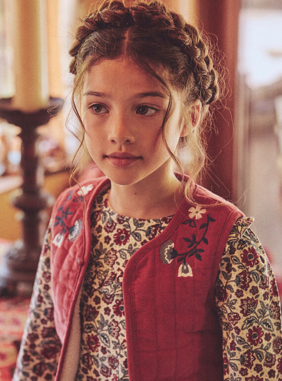 Red CARDIGAN WHITHOUT SLEEVES NLUMUETTE / 25H2PFX1CSM506