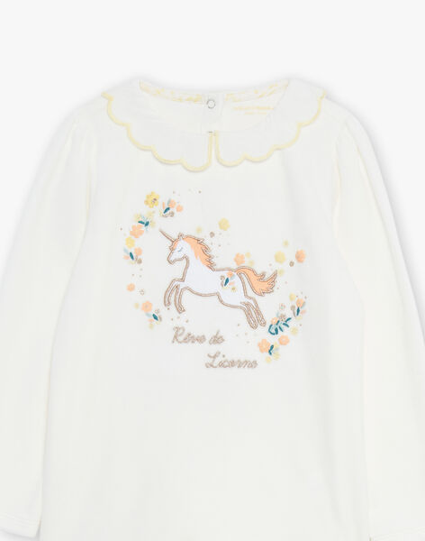 Off white unicorn velvet pajamas FLOKETTE / 23E5PF92PYJ000
