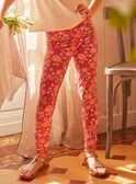 Pink floral leggings KLELEGETTE / 24E2PFO1LGD318