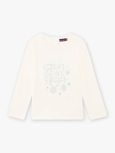 Child Girl Snow Flower T-Shirt BLACOLETTE / 21H2PFO2TML001