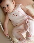 Soft pink floral print sleep suit and vest set FORENCE / 23E0NF62ENS321