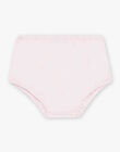 Pale pink satin and sequined tulle dress and baby girl bloomer CYCHLOE / 22E1BF22ROB301