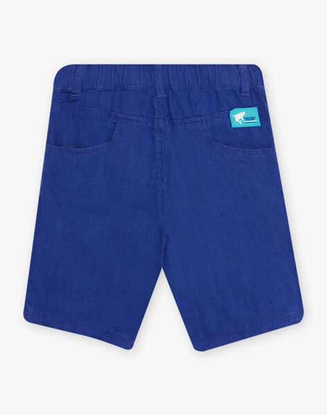 Child boy midnight blue linen shorts COVAGE / 22E3PGN3BERC231
