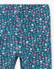Baby girl duck blue legging with flower print BAGLADYS / 21H4BF91CAL714