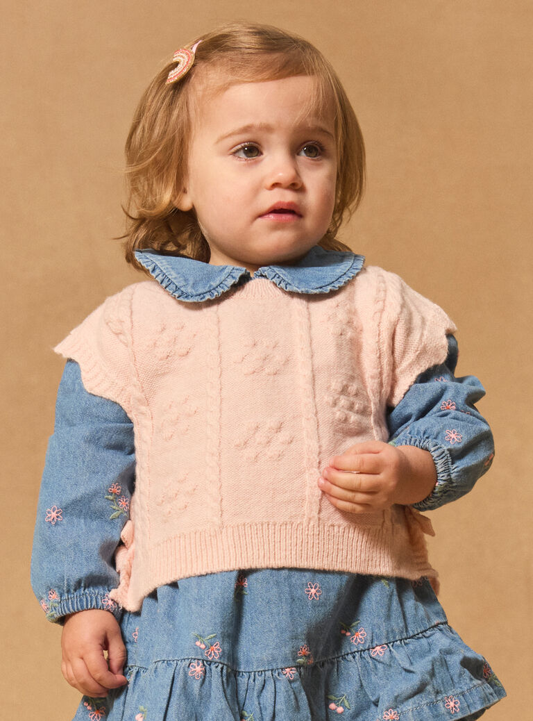 Pink CARDIGAN WHITHOUT SLEEVES MAINES / 25E1BF91CSMD309