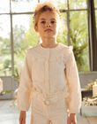 Off white poplin jacket with fancy embroidery FREVETETTE / 23E2PFI1VES005