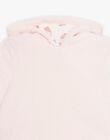 Reversible velvet jacket with pink hood baby girl 22H0CF12VES307