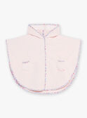 Hooded pink bath cape with floral print. GEIRIS / 23H5BF11CDB307