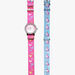 Pink wrist watch with 2 straps