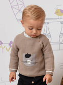 Baby boy beige sweater BADAO / 21H1BG21PULA013