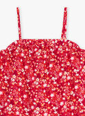 Fuchsia tank top with flower print child girl CAUDEBETTE 1 / 22E2PFT3DEB304