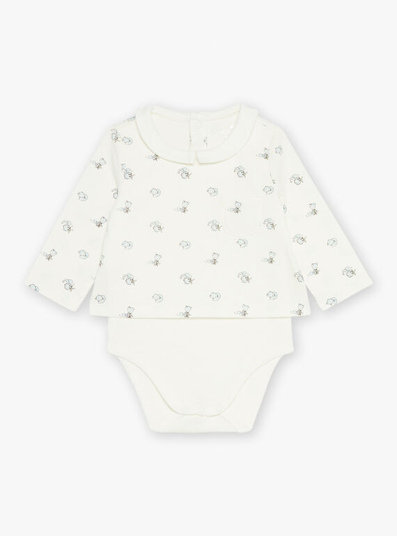 Ecru bodysuit, cardigan and leggings GOCHEN / 23H0CGL1ENS001