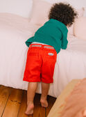 Baby boy brick red twill shorts CATITI / 22E1BGM1BER506