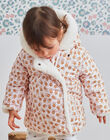 Baby girl's reversible floral print down jacket BIPRICILA / 21H1BFD1D3E321