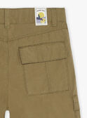Light khaki cargo shorts in crisp poplin FLAPRAGE / 23E3PGO2BER612