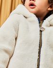 Navy blue reversible hooded down jacket with synthetic fur DIOLIVE / 22H1BGM1DML001