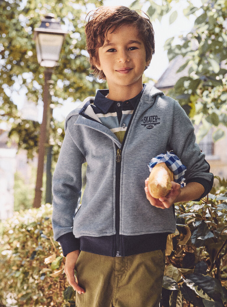 Greyish blue KIDS CARDIGAN NUGILAGE / 25H3PGQ1GIL205