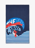 Blue and white towel with stripes FRYCAPAGE / 23E4PGL1SRV070