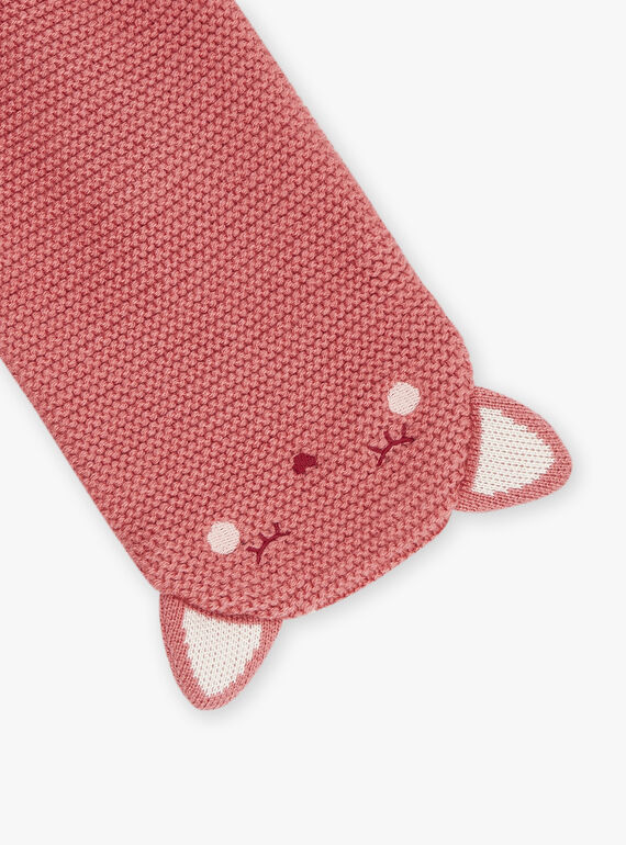 Pink knitted scarf GIDORA / 23H4BF51ECHD325