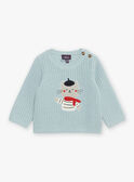 Blue-gray knit sweater GAISMAEL / 23H1BGD1PUL205