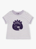 Lilac short sleeves striped t-shirt FAOCTAVE / 23E1BGO1TMCH700