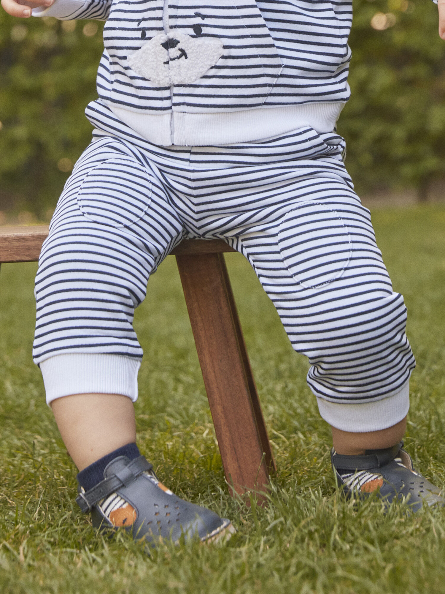 Ecru striped tracksuit bottoms Boy Sergent Major