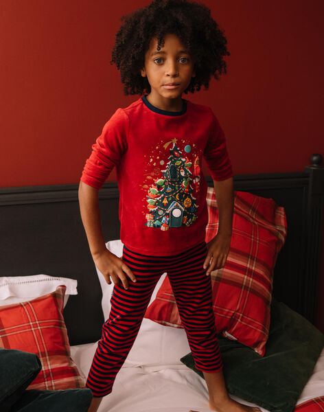 Christmas print velvet pajama top and pants set DODILAGE / 22H5PG72PYJF528