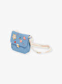 Child girl light denim shoulder bag with flower details CUINAETTE / 22E4PFJ2BESP272