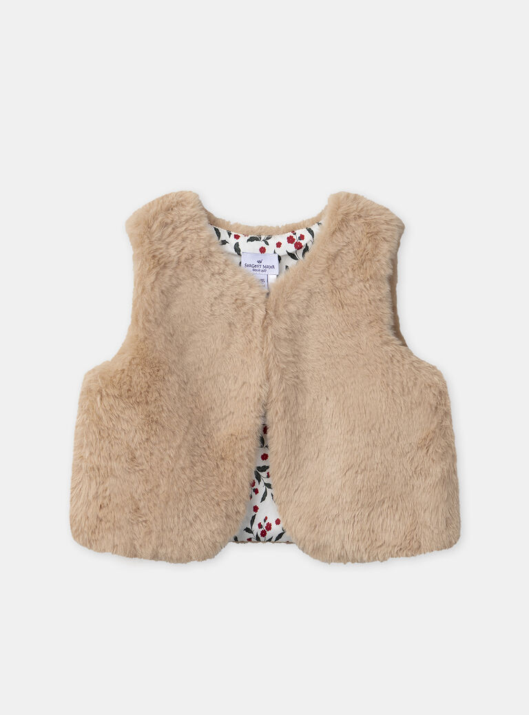 Light beige CARDIGAN WHITHOUT SLEEVES NAZITA / 25H1BFY1CSM808