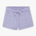 Lavender shorts with floral print child girl