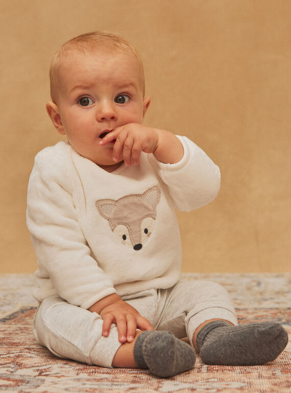 Light gray top, pajama bottoms and socks GODSON / 23H0CGL2ENSJ920