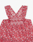 Baby girl floral print poplin dress with bloomer CAURELIE / 22E1BFP1CHS808