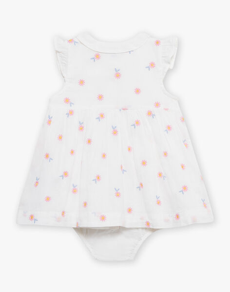 White floral print dress and panties FASISI / 23E1BFS1ROB001