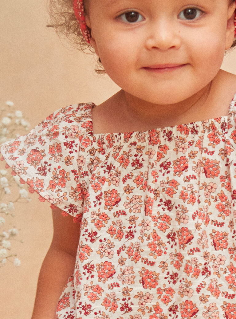 Ecru floral blouse Ecru floral blouse KANELLY / 24E1BFE1CHE001
