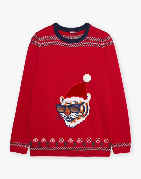 Red tiger Christmas sweater DOPULAGEM / 22H3GH91PULF528