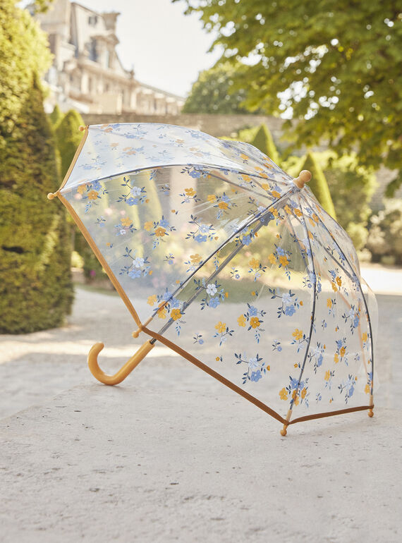 Transparent cane umbrella with floral print GIPLUETTE / 23H4PF91PUI961
