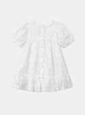 Embroidered off-white dress KAFLORA / 24E1BFL1ROB001