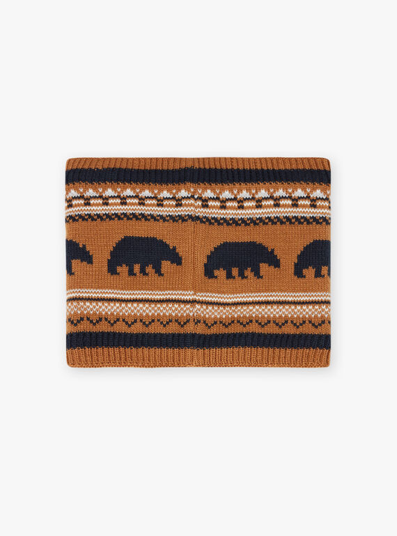 Jacquard knitted snood child boy BICOUAGE / 21H4PGE2SNO804