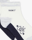 Lot of 3 pairs of ecru socks FRIPIAGE / 23E4PGJ2LC3001