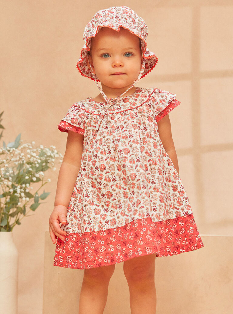 Terracotta patchwork dress Terracotta patchwork dress KANORA / 24E1BFE1ROB001