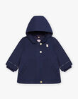 Navy blue 2 in 1 hooded coat DINORA / 22H1BFG1PAR070