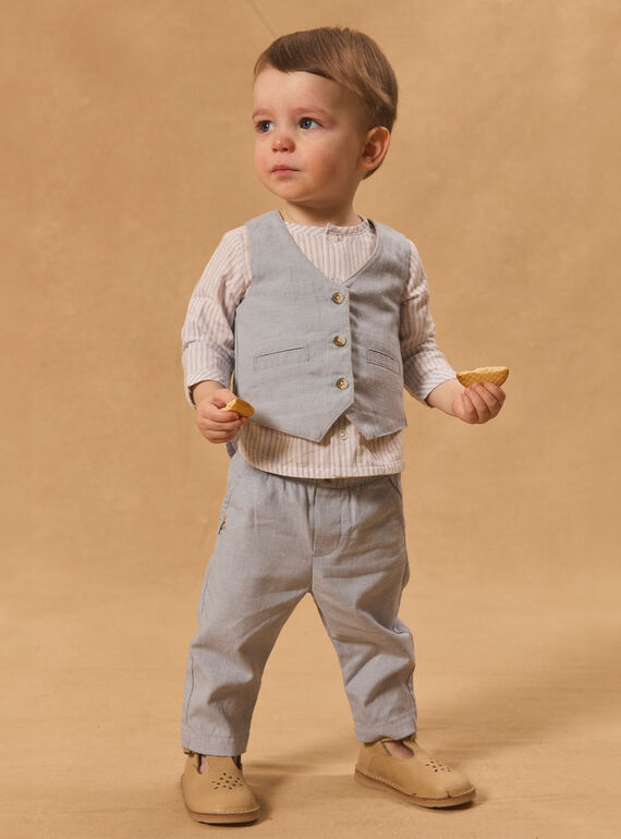 Water blue CARDIGAN WHITHOUT SLEEVES MAEDOUARD / 25E1BGL1CSM213