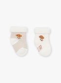 2 pairs of ecru socks LOLO / 24H0AM21SOQ001