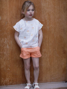 Orange shorts child girl ZIJOETTE / 21E2PFO1SHO406