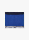Three-colored snood in navy, white and bright blue ribbing DICOUAGE / 22H4PGG1SNOC207