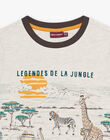 Beige t-shirt with jungle pattern child boy CEVIRAGE / 22E3PG92TMC009